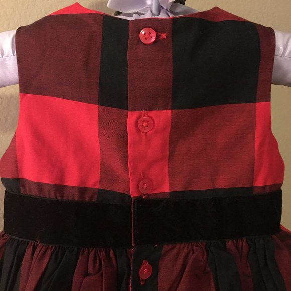 CARTER'S Baby Girls Red Buffalo Check Dress  |  6M - Picture 5 of 9
